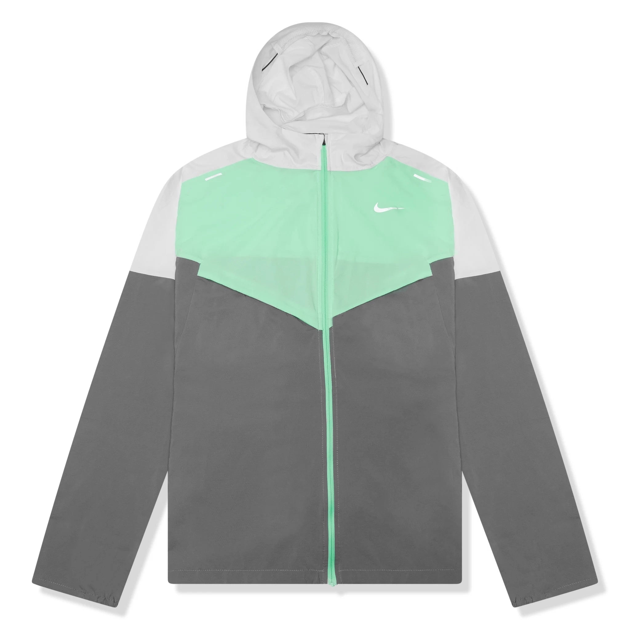 Nike Repel Packable UV Mint Windrunner Jacket - Lightweight Waterproof Hoodie for Outdoor Running & Hiking - Sun Protection Raincoat for Men & Women