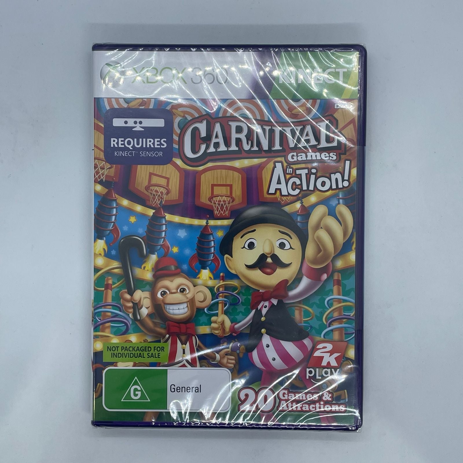 Brand New SEALED PAL Carnival Games In Action Xbox 360 Game - Fun Family Party & Arcade-Style Entertainment for Game Nights