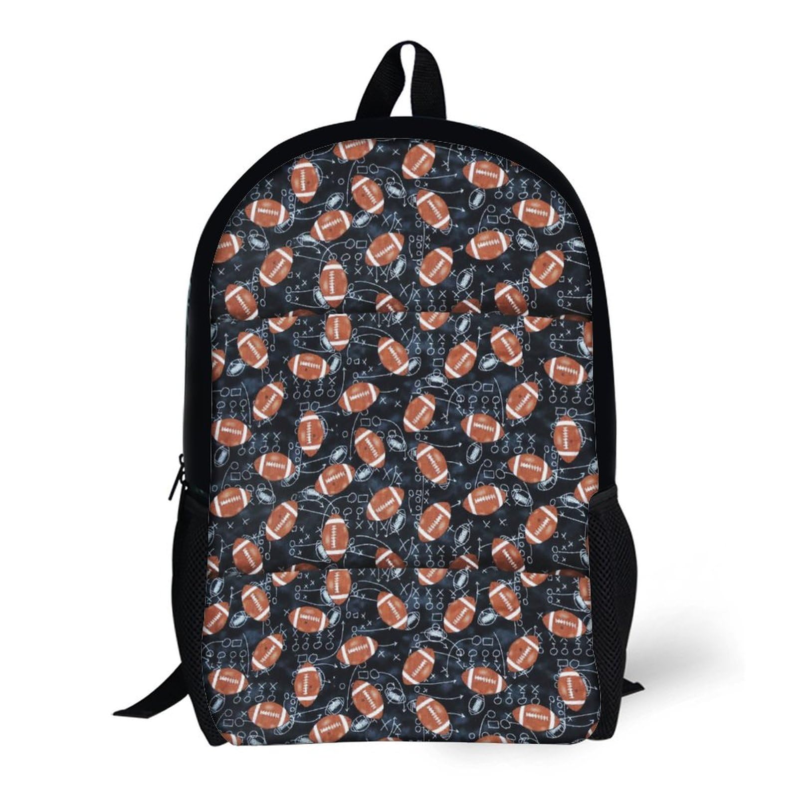 IOEDTHBJ 17 Inch American Football Pattern Backpack - 3D Printed Laptop Bag for School & Travel - Durable Computer Backpack for Men & Women - Perfect for College, Work & Sports Fans