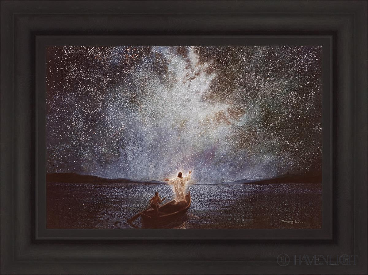 Calm And Stars By Yongsung Kim - Beautiful Celestial Wall Art for Home & Office Decor - Perfect for Bedroom, Living Room, Meditation Space