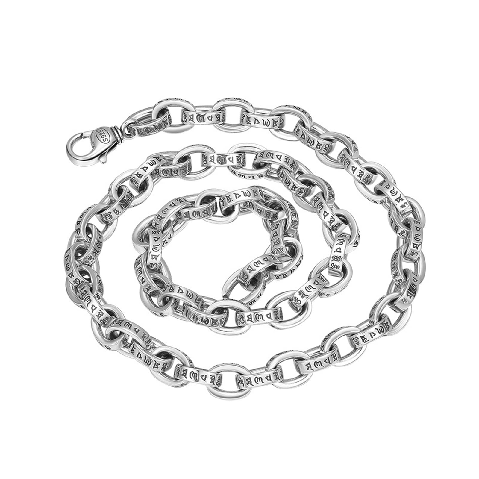 Sterling Silver Men's Necklace - 8.5mm Rolo Chain with Spring Ring Clasp (20-28 Inch Adjustable) | Trendy Fashion Jewelry for Men | Perfect for Gifts, Weddings & Everyday Wear