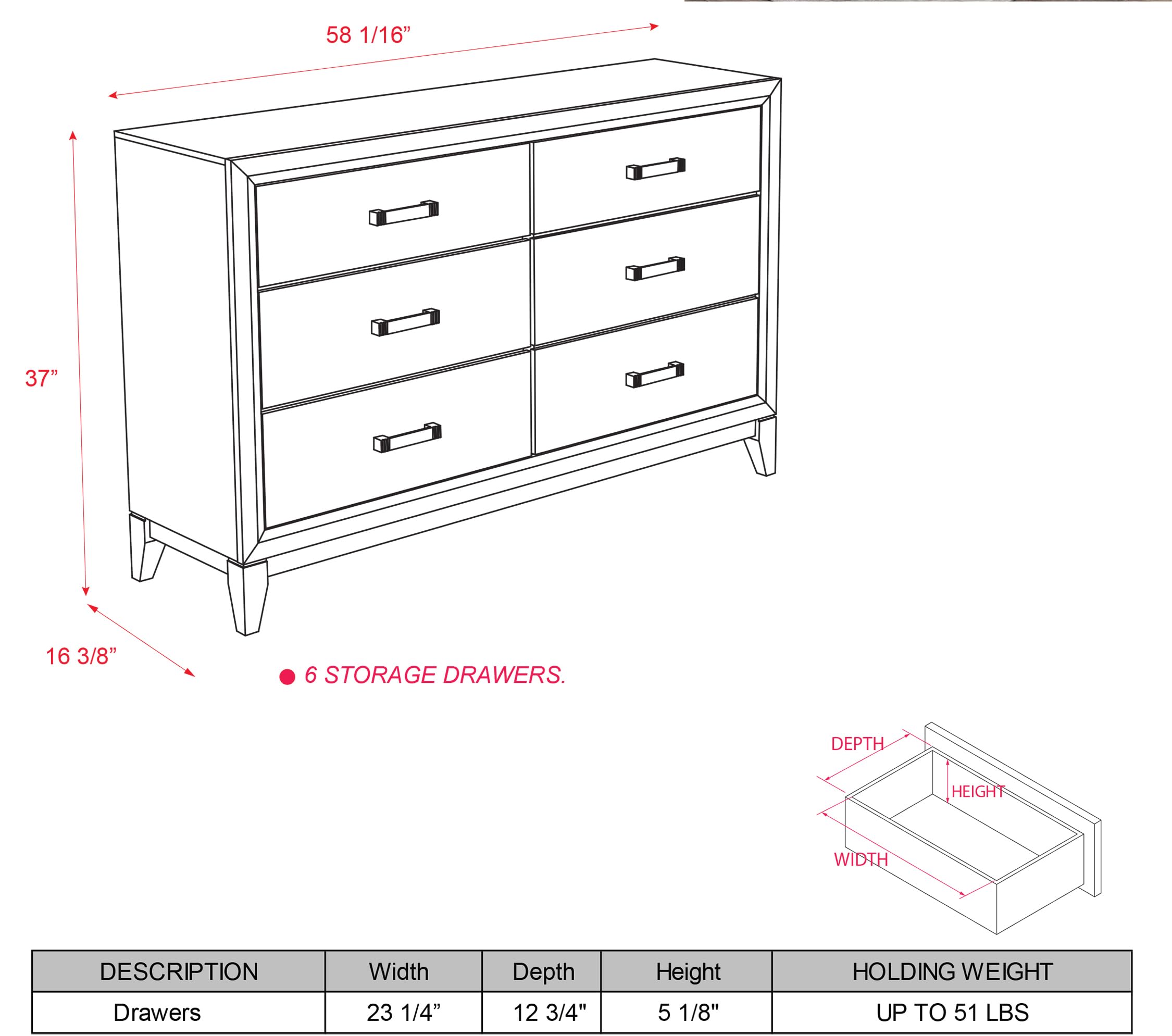 Kings Brand Furniture – Athens 6-Piece Queen Size Bedroom Set with Bed, Dresser, Mirror, Chest & 2 Night Stands | Modern Bedroom Furniture for Master Suite & Guest Room