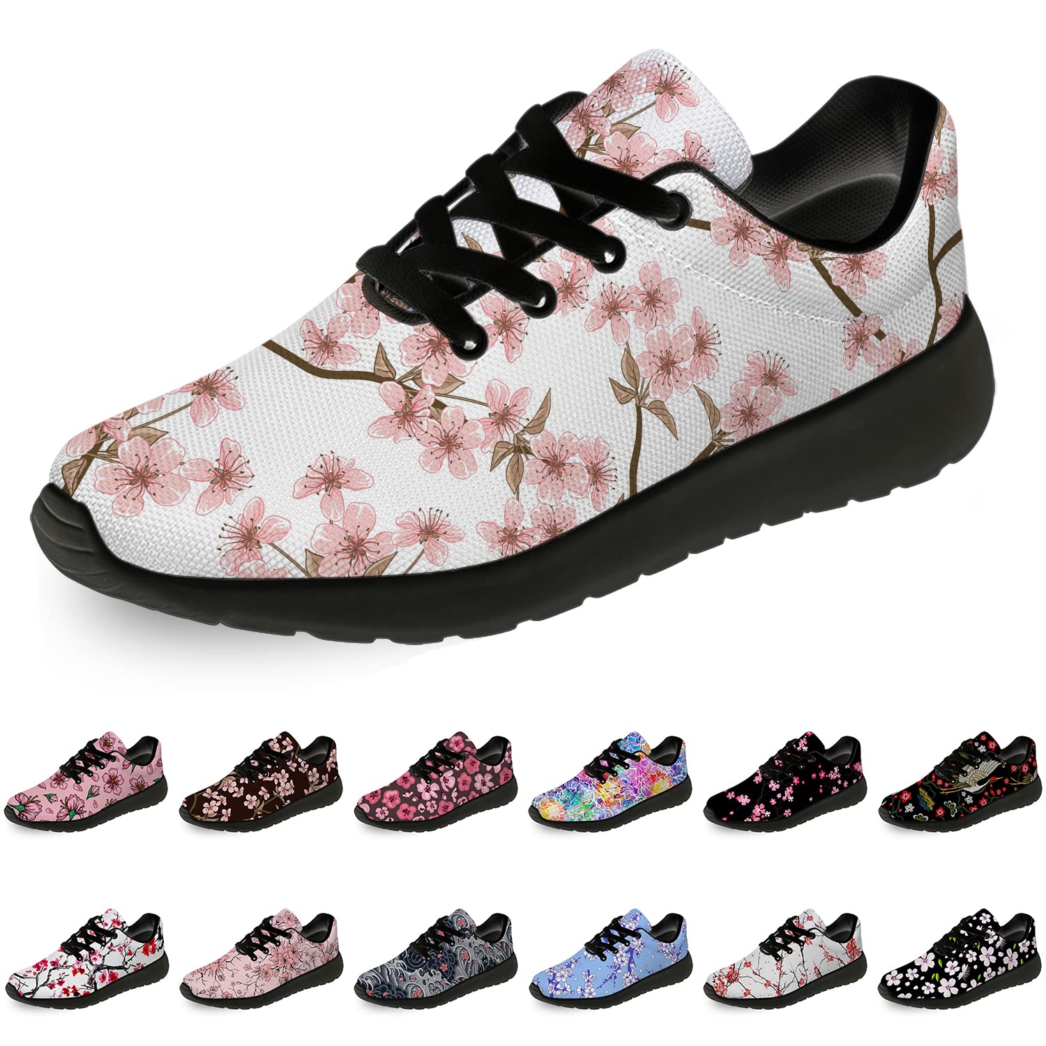 **Cherry Blossom Running Shoes for Women & Men - Lightweight Sports Sneakers for Walking, Tennis & Gym - Floral Design Athletic Shoes - Perfect Gift for Her & Him - Ideal for Jogging, Workouts & Casual Wear**