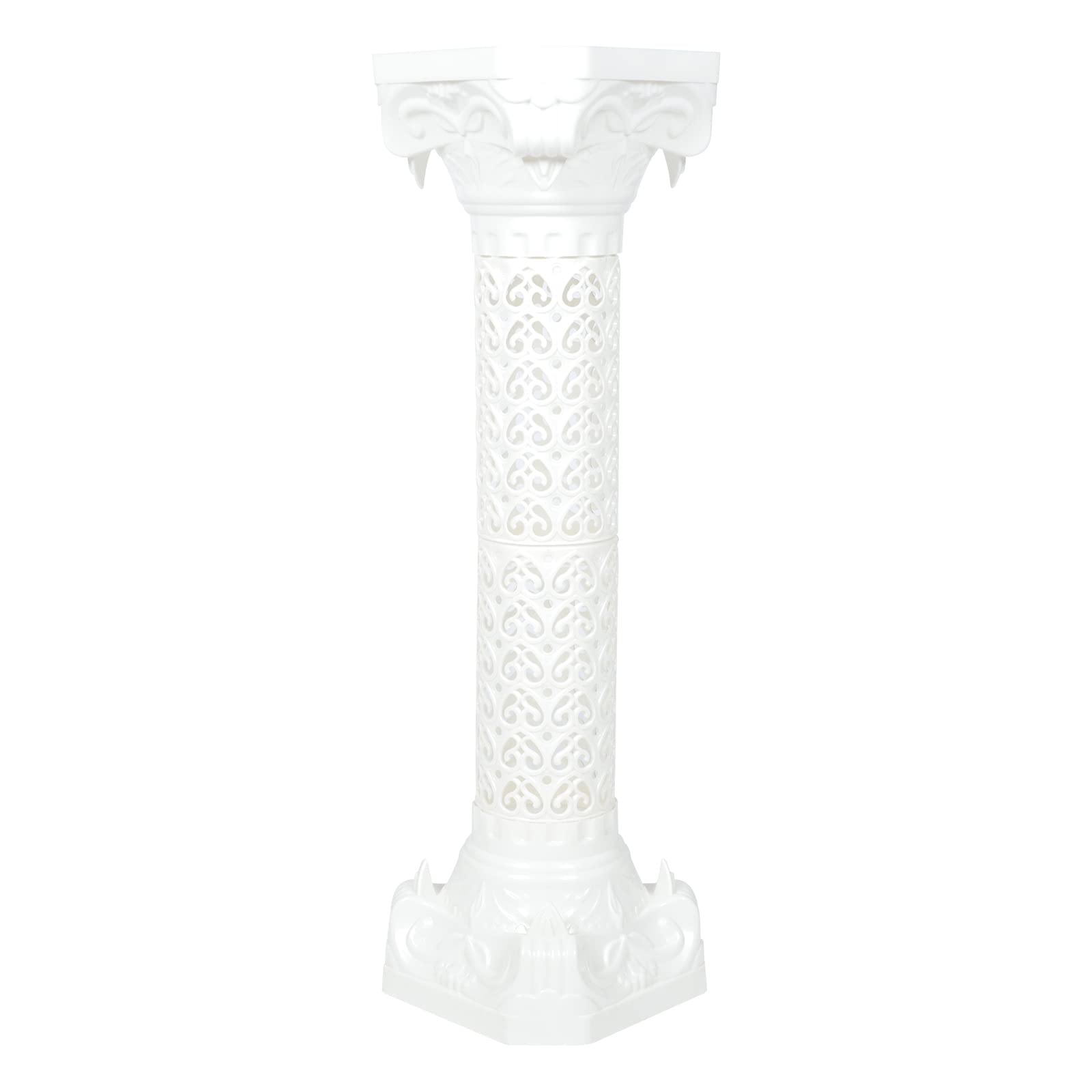 Happyyami Decorative Roman Pillar Planter - Hollow-Out Design for Indoor & Outdoor Use - Wedding, Balcony, Garden Flower Pot - 1pc Column Planter for Plants & Floral Arrangements (Perfect for Home Decor, Patio, and Special Events)