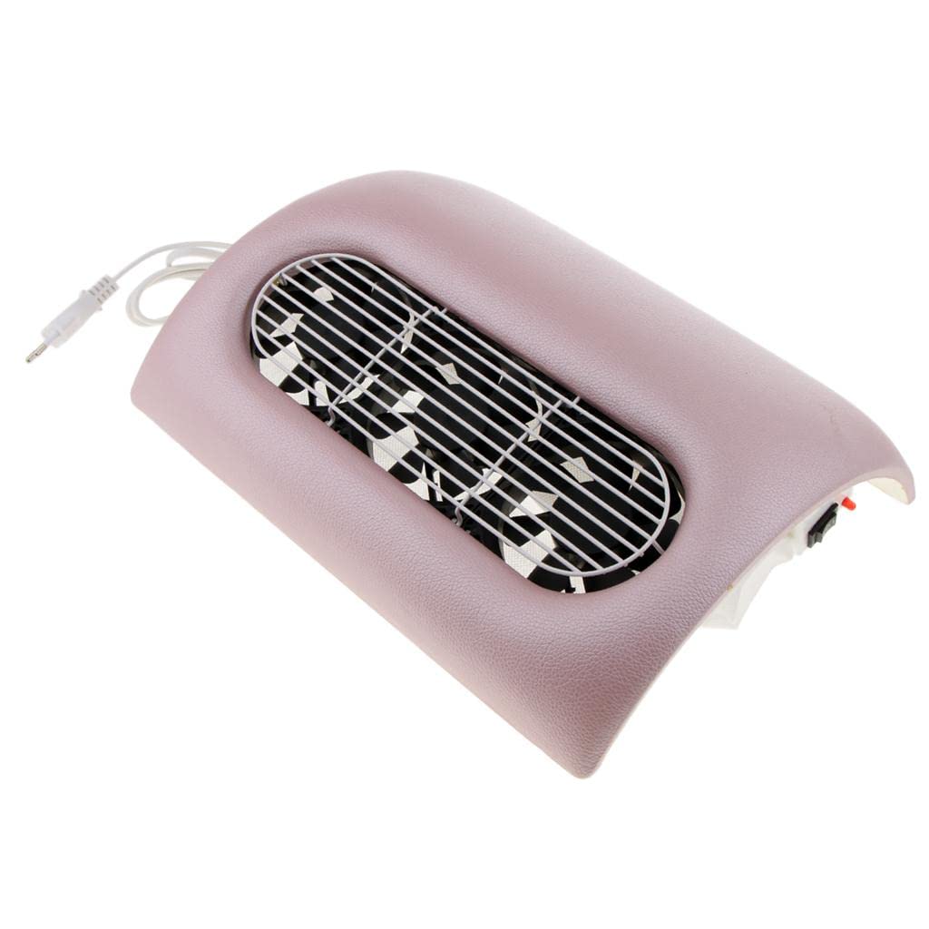 Losa 15W Nail Dust Collector & UV Gel Nail Dryer Machine with Powerful Suction - Pink | Portable Nail Salon Fan for Dust Removal & Gel Polish Drying | Perfect for Home & Professional Nail Art Studios