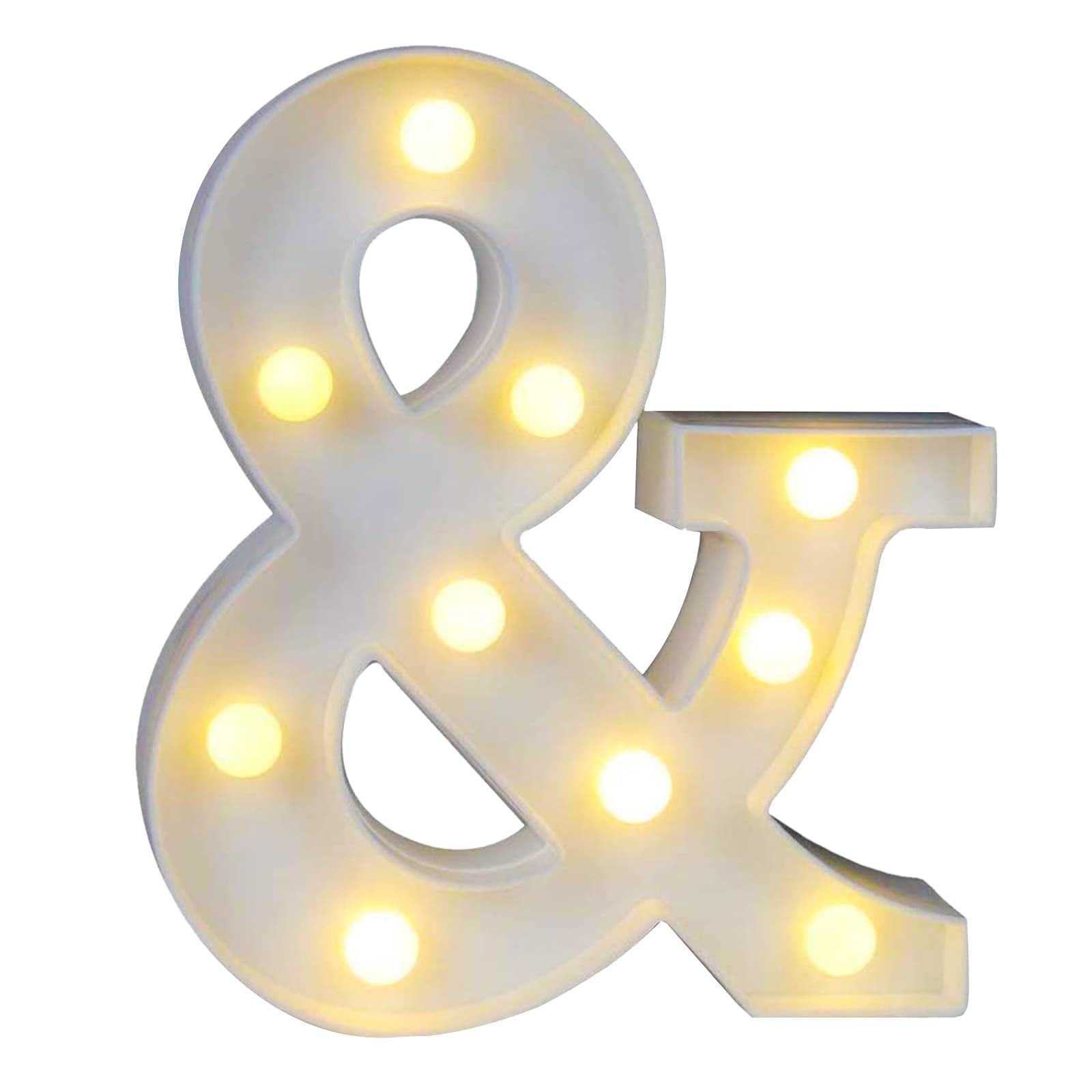 Sunnyglade White LED Marquee Alphabet & Number Lights - DIY Customizable Party, Wedding, Home Bar, Wall Decor for Birthdays, Christmas & Indoor Events