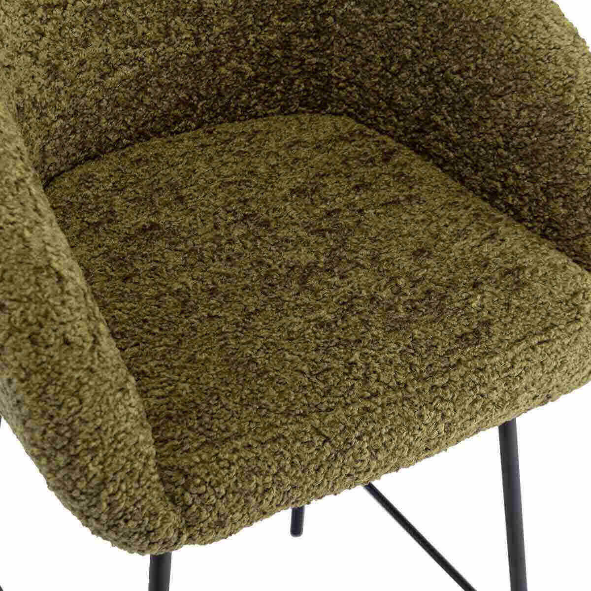 Avalon Fur Bar Stool - Soft & Stylish Counter Height Stool with Plush Faux Fur Seat - Perfect for Home Bar, Kitchen Island, or Breakfast Nook - Modern & Comfortable Seating for Dining & Entertaining