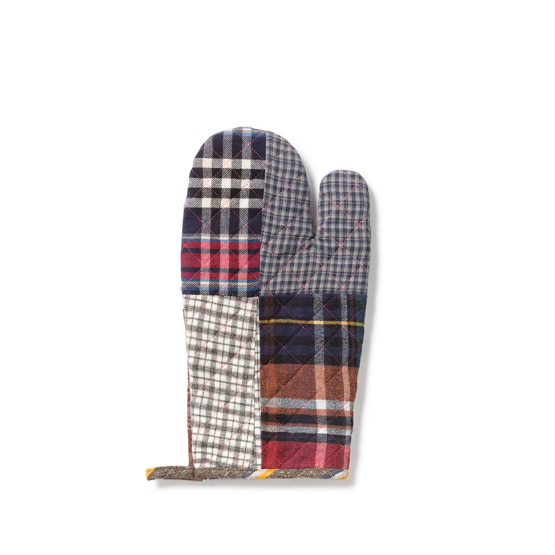 Premium Patchwork Flannel Oven Mitt - Heat Resistant Kitchen Glove for Baking, Grilling & Cooking - Perfect for Holiday Baking, BBQ, and Home Kitchen Use