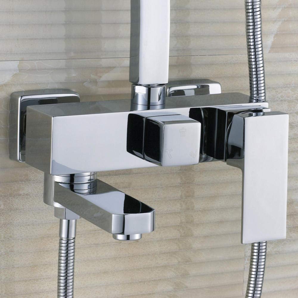 Premium Rainfall Shower Faucet Set - Single Handle Mixer Tap with 8 Inch Handheld Shower for Modern Bathroom | Perfect for Spa-Like Experience and Water Saving