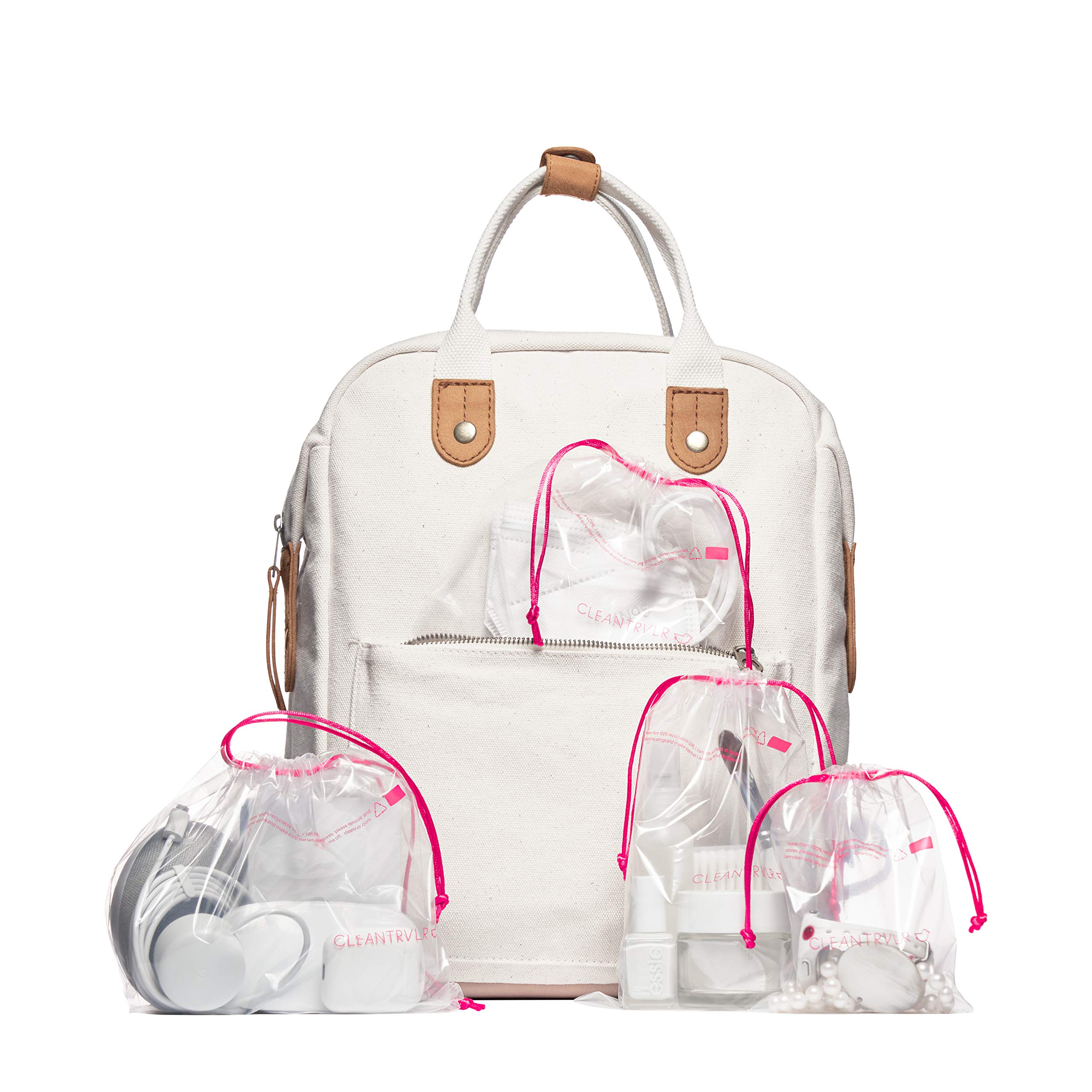 Clear Plastic Tchotchke Bags (4 Pack) - Small Gift Bags for Party Favors, Wedding Decorations & Retail Packaging