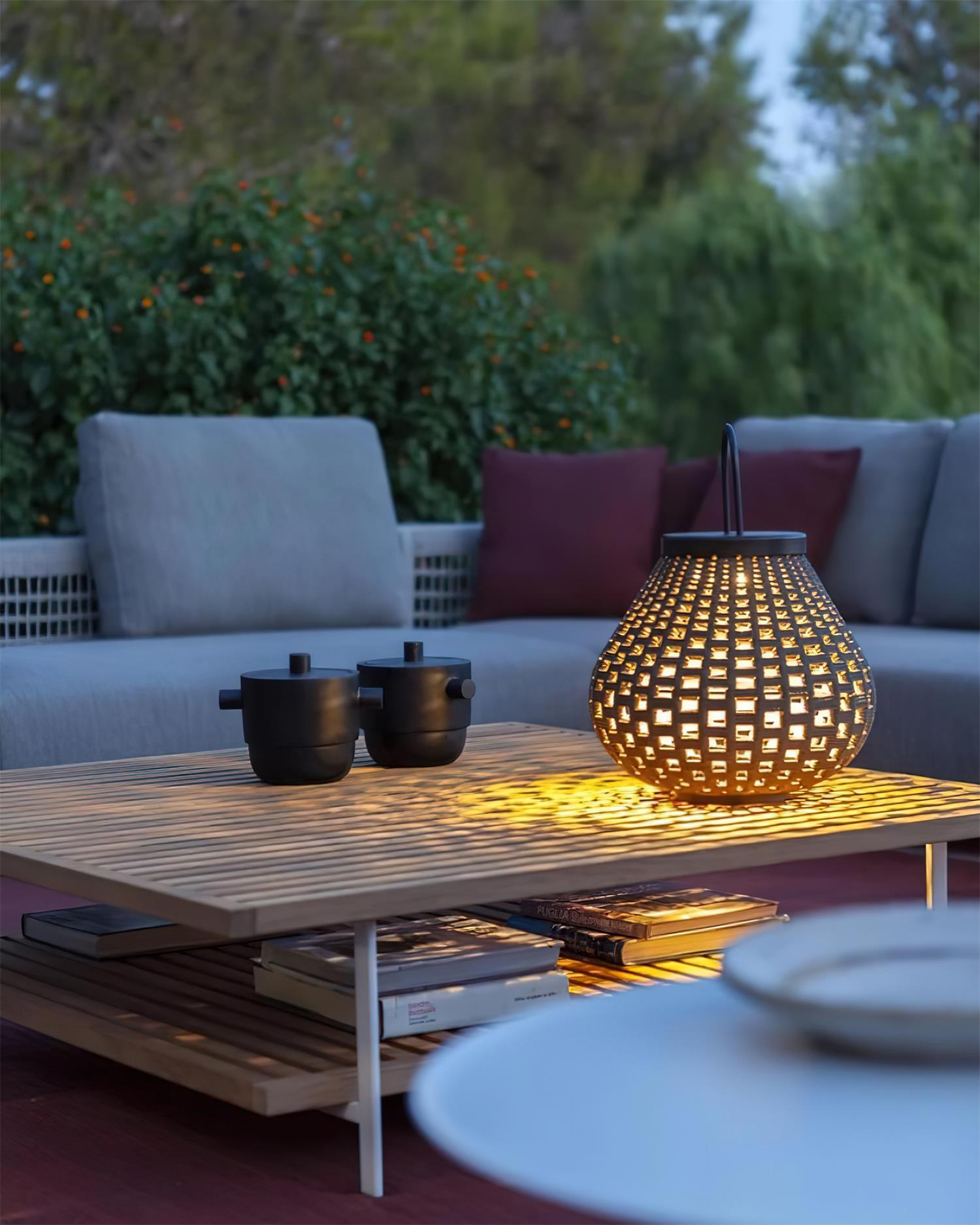 Poltrona Lantern Outdoor Lamp - Weatherproof LED Solar Light for Patio, Garden, Yard & Porch Decor - Perfect for Outdoor Entertaining & Ambiance