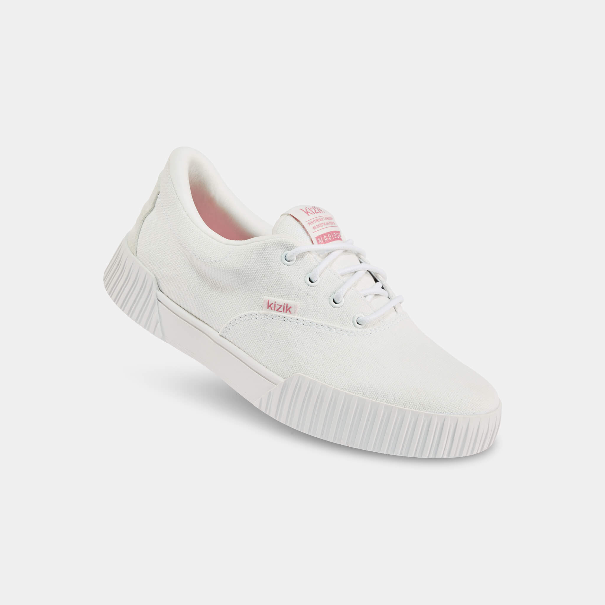 Women's Madison Sneakers - Bright White & Wild Rose Colorblock - Comfortable Casual Shoes for Walking, Running & Everyday Wear