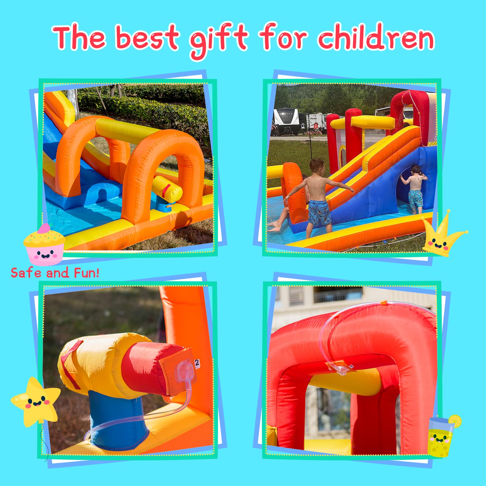 Baralir Play Bundle - Inflatable Bounce House with Ball Pit, Water Slide & Pool for Kids | Outdoor Backyard Fun, Birthday Parties, Summer Water Play