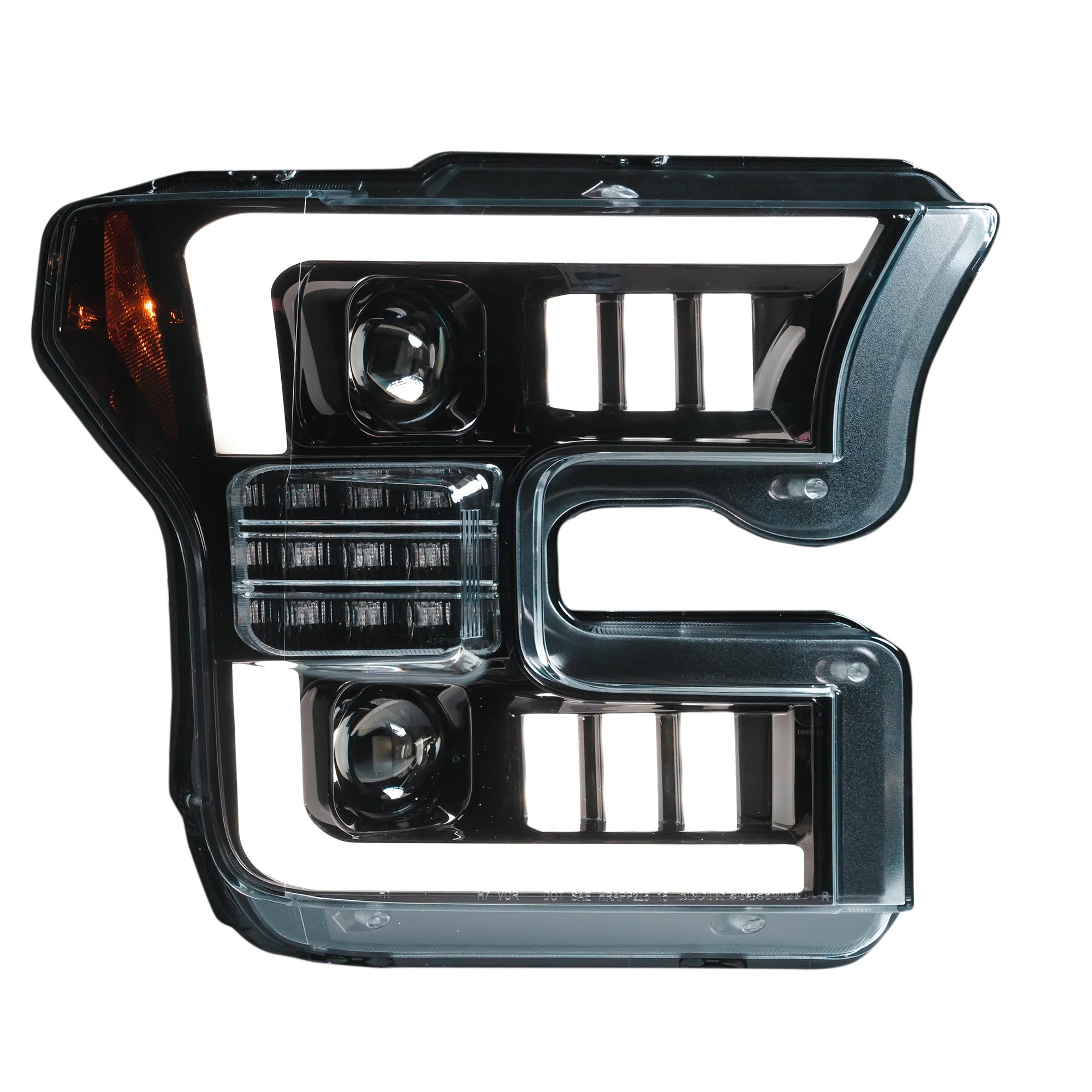 Ford F150 2015-2017 6000K LED Projector Headlights with Smoked/Black Housing - Upgrade Your Truck's Style & Night Visibility for Off-Roading & Daily Driving