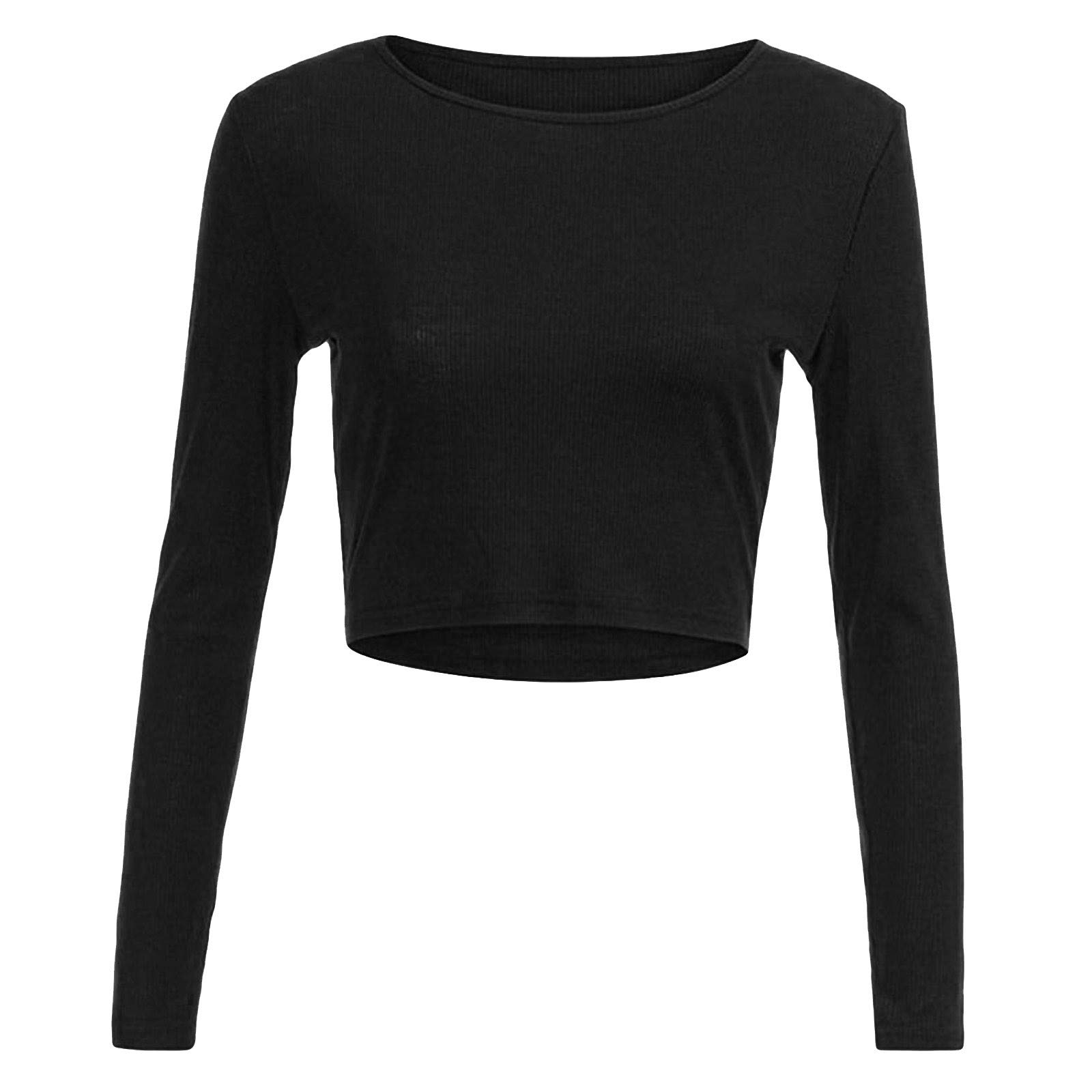 Plus Size Women's Long Sleeve Solid Color T-Shirt Blouse - Comfortable O-Neck Casual Top for Work, Lounge & Everyday Wear
