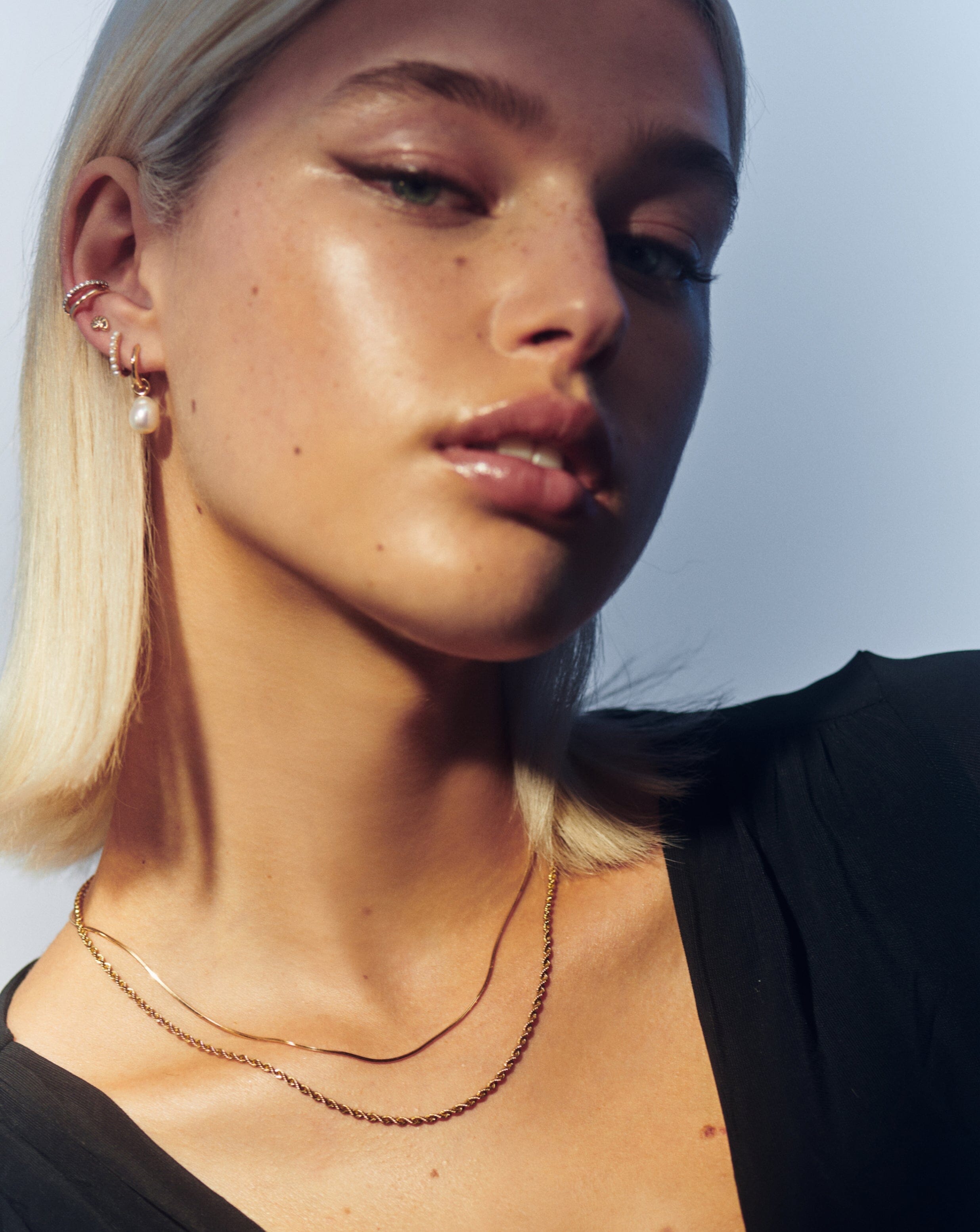 Elegant Square Snake Chain Necklace for Women - Dainty Gold Plated Layering Necklace Jewelry Gift for Her - Perfect for Everyday Wear, Date Nights & Special Occasions