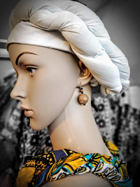 Handmade African Tribal Earrings with Unique Inscriptions - DP4095ER - Perfect for Boho Fashion, Cultural Events & Gift Giving