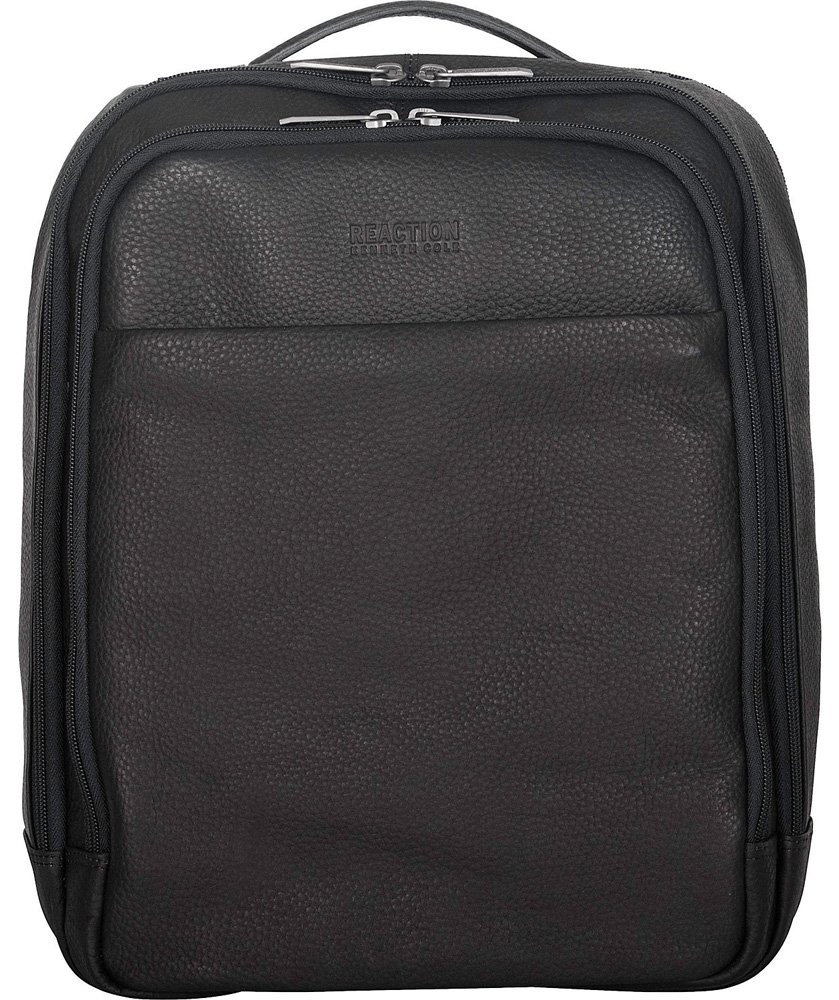 Kenneth Cole Reaction Men's The Modern Wolf Black Computer Backpack - Stylish Laptop Bag for Work, Travel & College - Durable Business Backpack with USB Charging Port