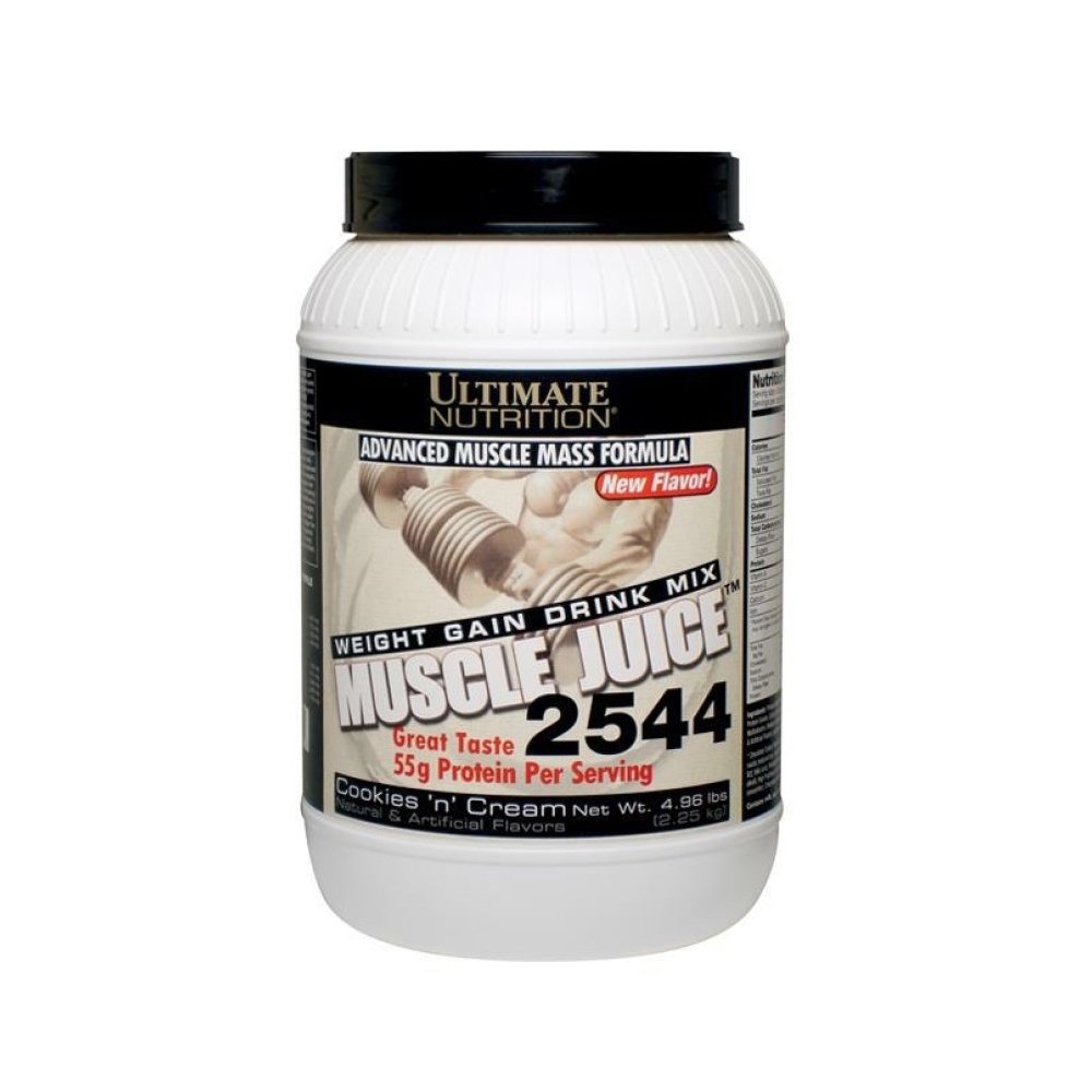 Ultimate Nutrition Muscle Juice 2544 Protein Powder - 4.96 lbs, Cookies & Cream Flavor - High Calorie Weight Gainer for Bodybuilding, Muscle Recovery & Post-Workout Nutrition - Perfect for Athletes & Fitness Enthusiasts