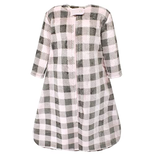Long-sleeve Pink Gray Plaid