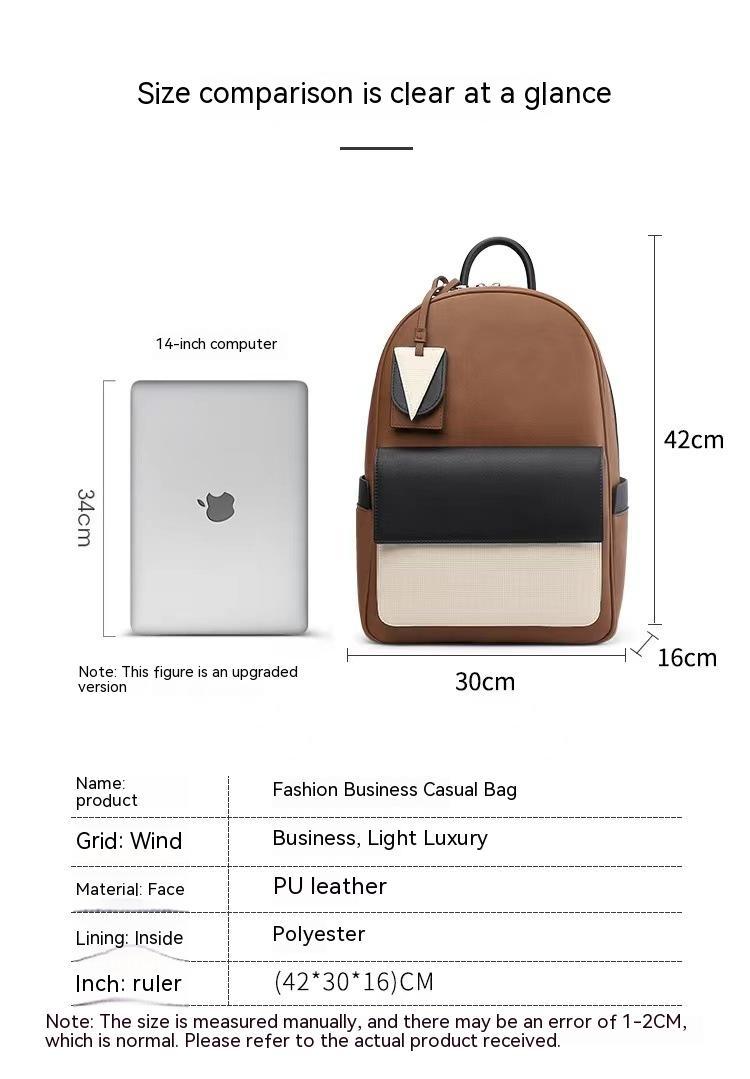 Vegan Leather Laptop Backpack - Stylish & Large Capacity Backpack for Work, School & Travel | Water-Resistant & Durable Design for Professionals & Students