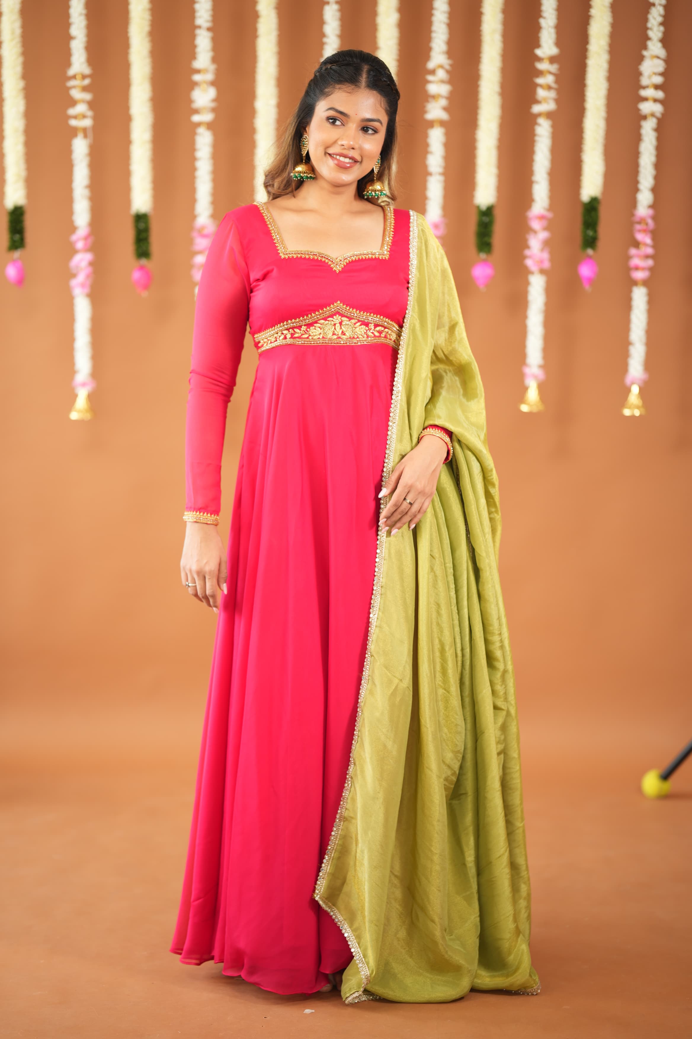 Premium Handcrafted Srisha Anarkali Dress DD610 - Elegant Ethnic Wear for Weddings, Parties & Festive Occasions