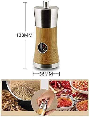 Premium JYYBN Pepper Grinder - Adjustable Ceramic Rotor Manual Salt & Pepper Mill for Kitchen, Spice Jar with Coarse to Fine Grind Settings - Perfect for Cooking, Dining & Gourmet Seasoning