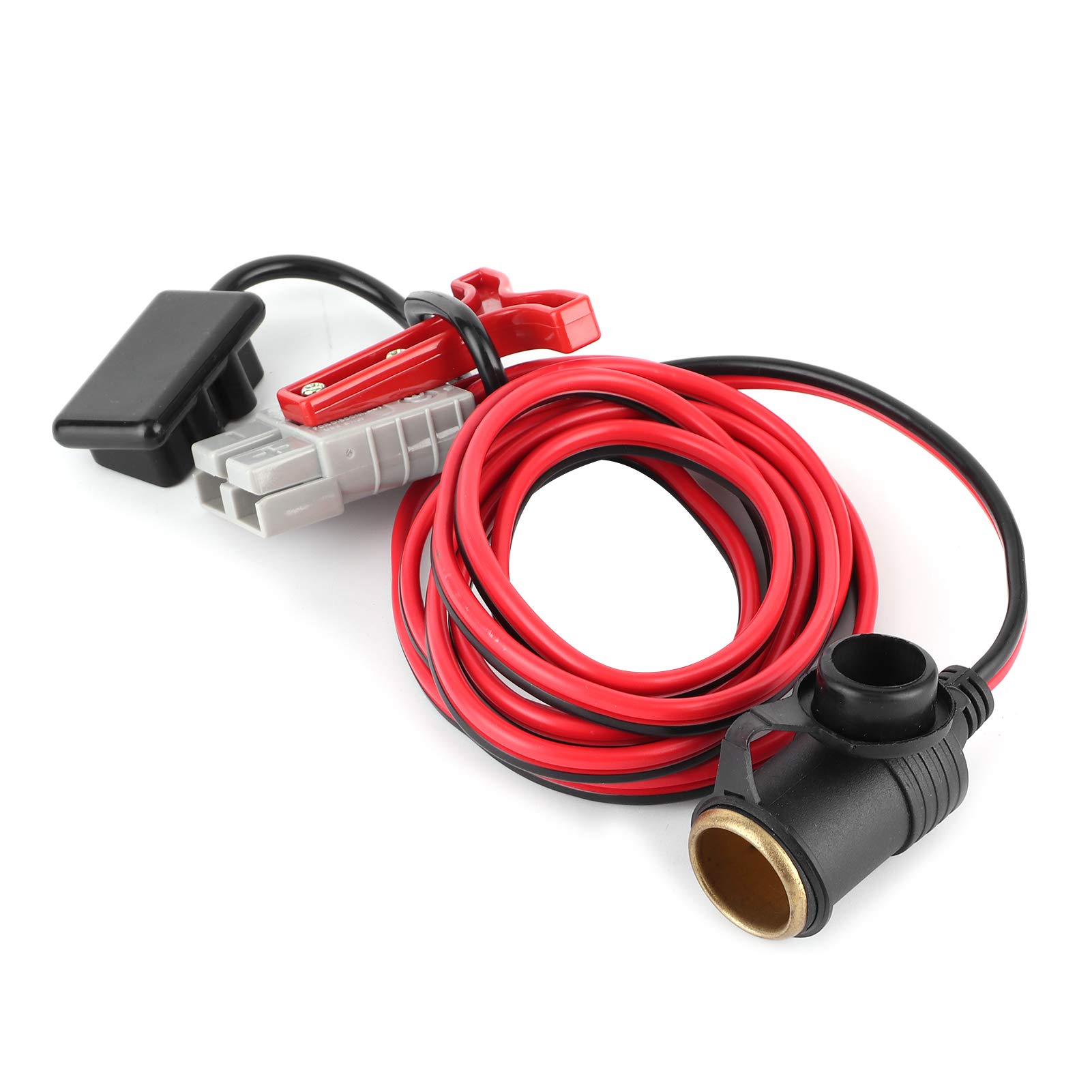 2m 12-24V Cigarette Lighter to Battery Cable with Plug Socket - Heavy Duty Extension Charging Cord for RV, Trailer, Motorhome & Vehicle Modification - Perfect for Road Trips, Camping & Emergency Power Supply