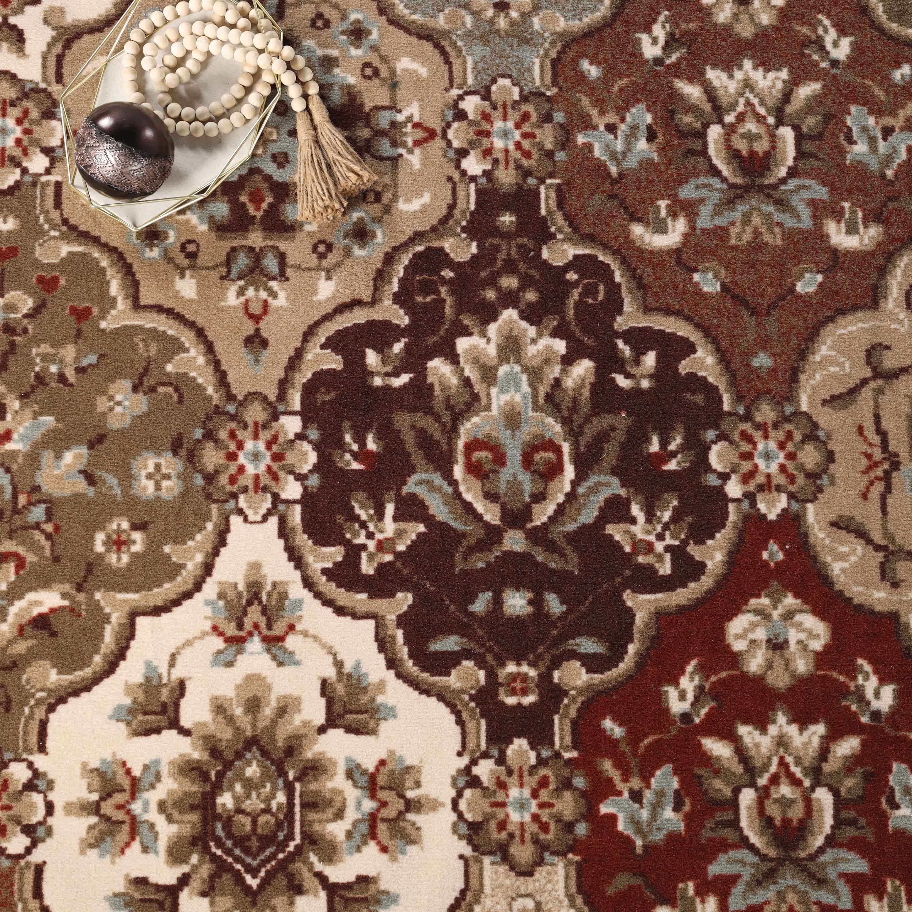 Palmyra Traditional Floral Medallion Indoor Area Rug - Non-Slip Living Room Carpet, Bedroom Runner Rug for Home Decor | Perfect for Hallway, Entryway & Cozy Spaces