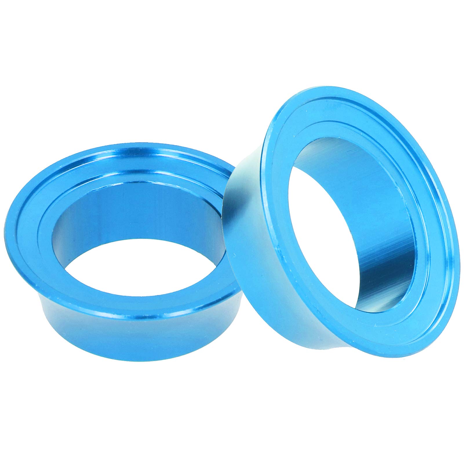 2Pcs CNC Aluminum Alloy Headset Spacer Washer Set - Conical Stem Spacers for Bicycle Front Fork (Blue) | Bike Repair & Maintenance Accessories | Perfect for MTB, Road & Hybrid Bikes