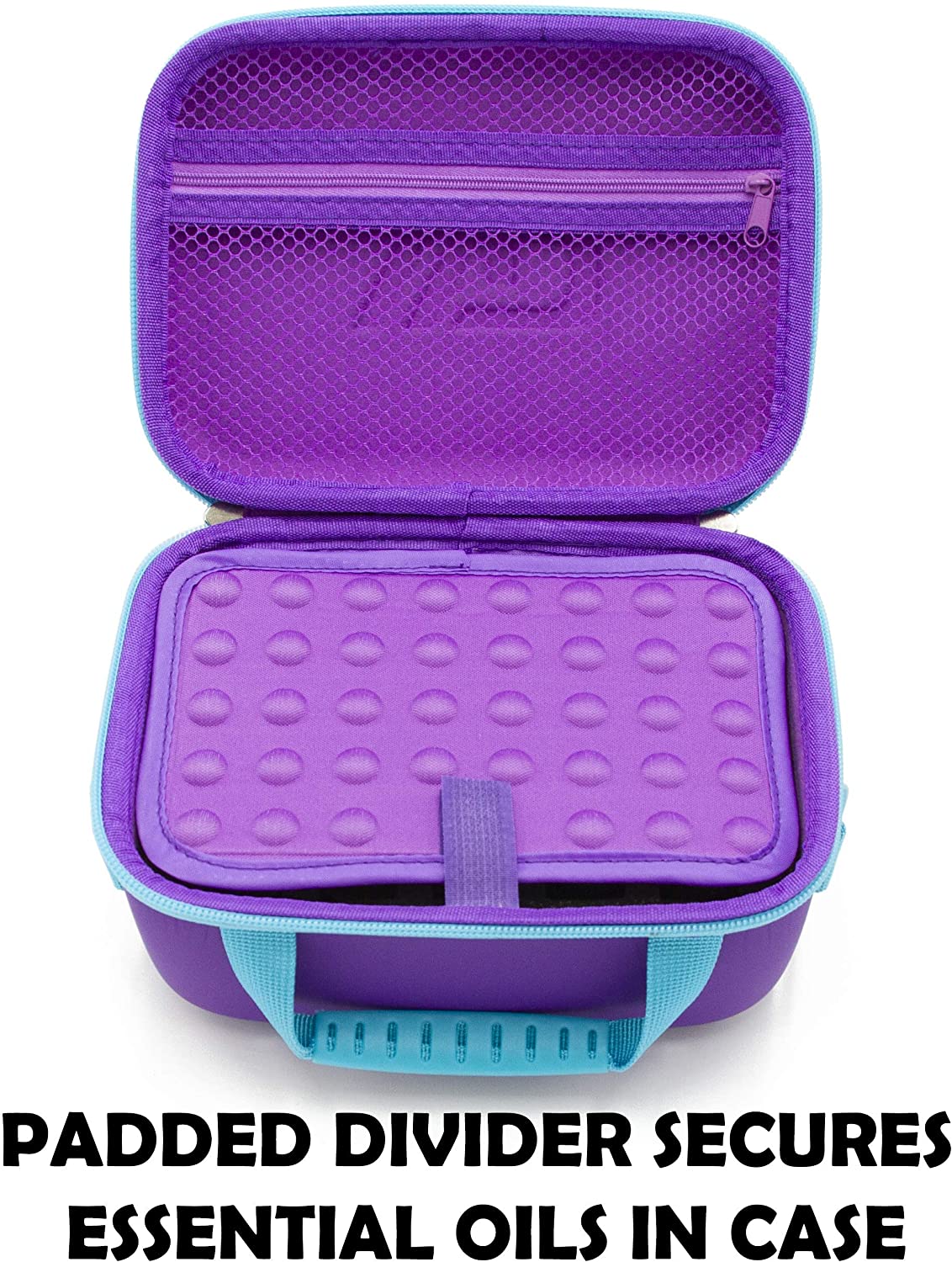 Premium Essential Oil Travel Case - Hard Shell Storage Bag with Custom Foam for 20 Bottles (5ml/10ml/15ml) - Perfect for Aromatherapy, Massage & On-the-Go Use