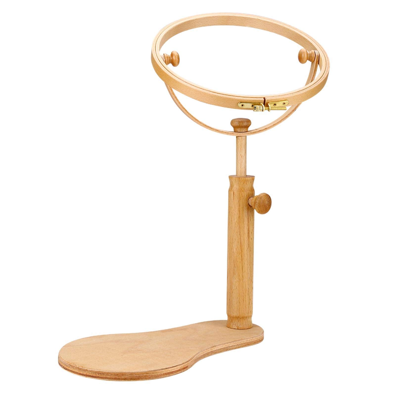 Premium Wooden Embroidery Stand Hoop - Adjustable Rotating Cross Stitch Frame (21cm) for Embroidery & Sewing Projects | Perfect for Needlework, Crafting & DIY Home Decor