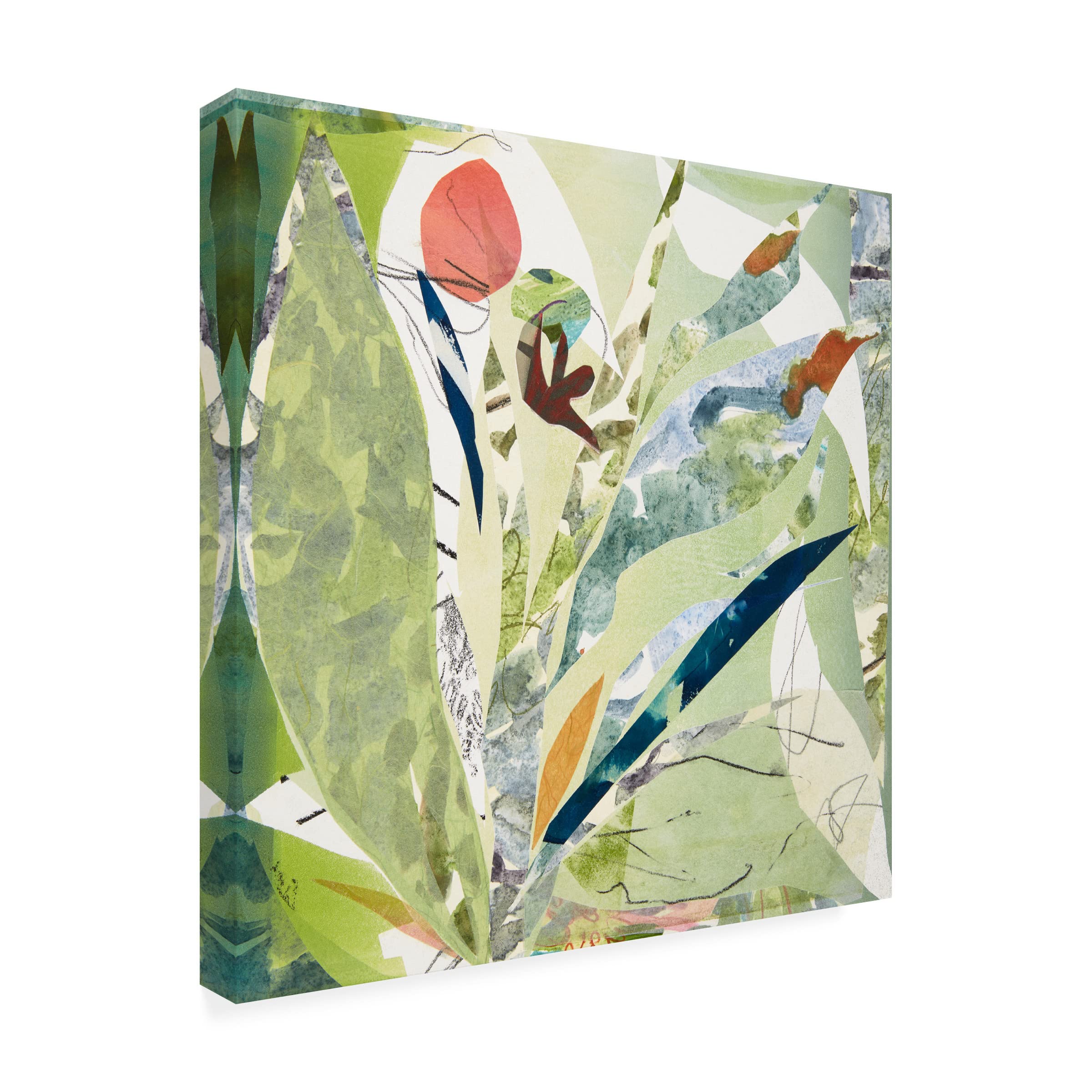 Trademark Fine Art 'Ilhabela' Canvas Wall Art Print by Cynthia MacCollum - Tropical Beach Landscape Painting for Living Room, Bedroom & Office Decor