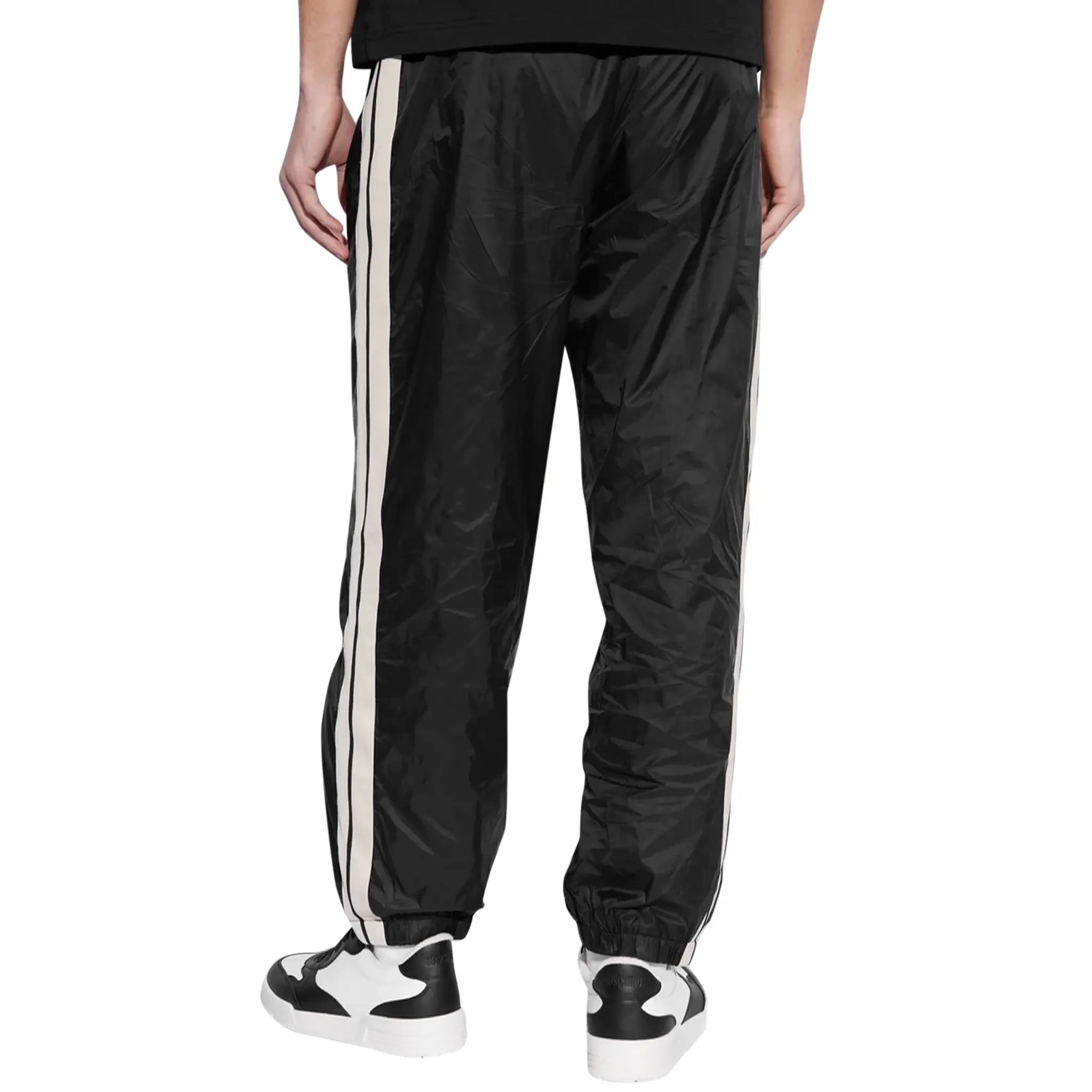 Palm Angels Nylon Black White Track Pants - Vintage Preowned Men's Joggers for Streetwear & Casual Outfits | Perfect for Gym, Lounge & Urban Fashion