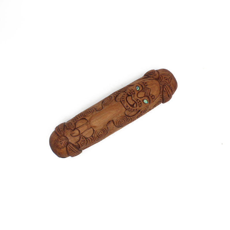 Handcrafted Maori Kōauau Flute - Traditional Polynesian Wooden Musical Instrument by Tim Codyre | Perfect for Cultural Performances, Meditation & Unique Gifts