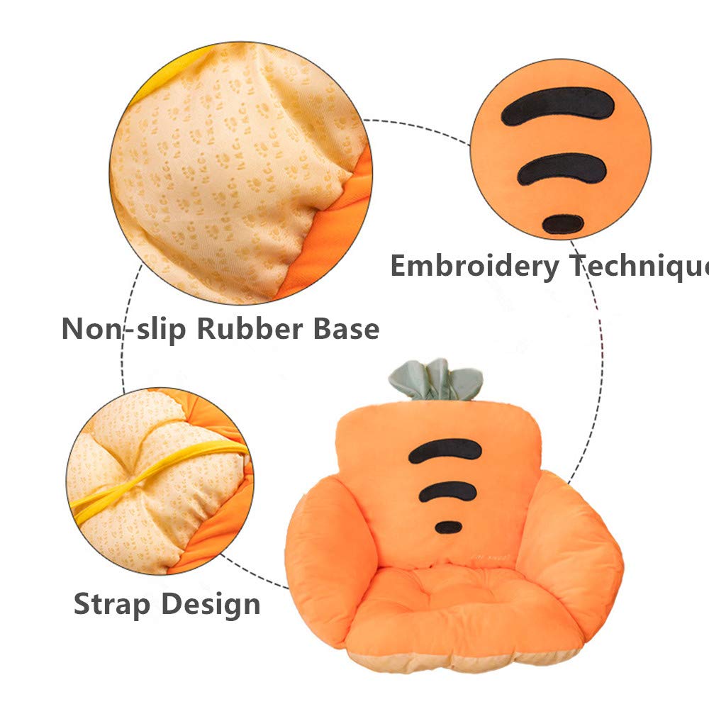 WUYU Plush Vegetable Sofa Chair - Comfortable Tummy Time & Seated Support Cushion for Office, Nursery & Playtime (Carrot Design) - Perfect for Babies, Toddlers & Adults as Floor Seat, Nursing Pillow or Cozy Reading Chair