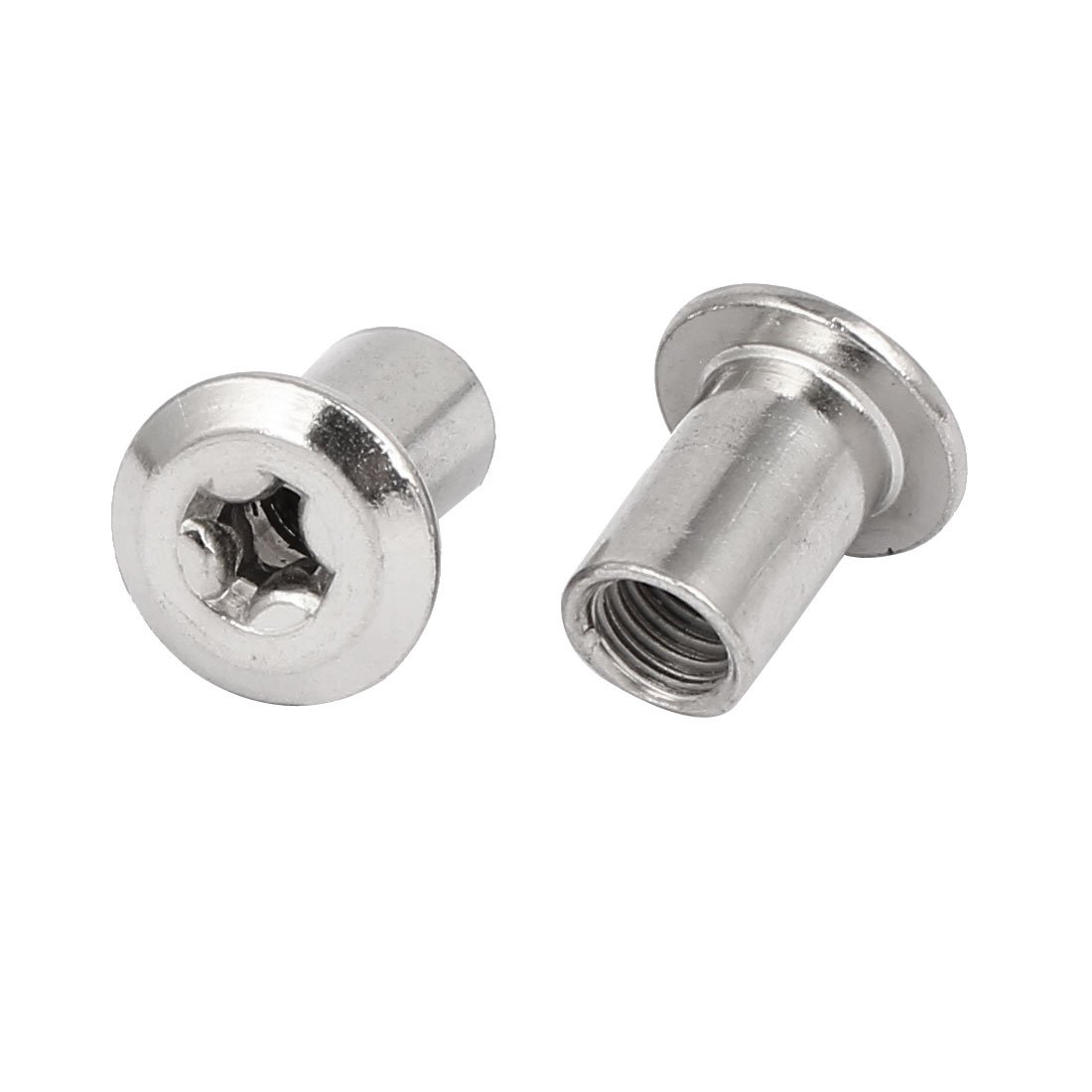 IIVVERR M6x12mm Phillips Head Metal Connector Nuts - 20pcs Furniture Hardware Fittings for Pipe & Tube Assembly - Perfect for DIY Furniture, Shelving, and Home Improvement Projects