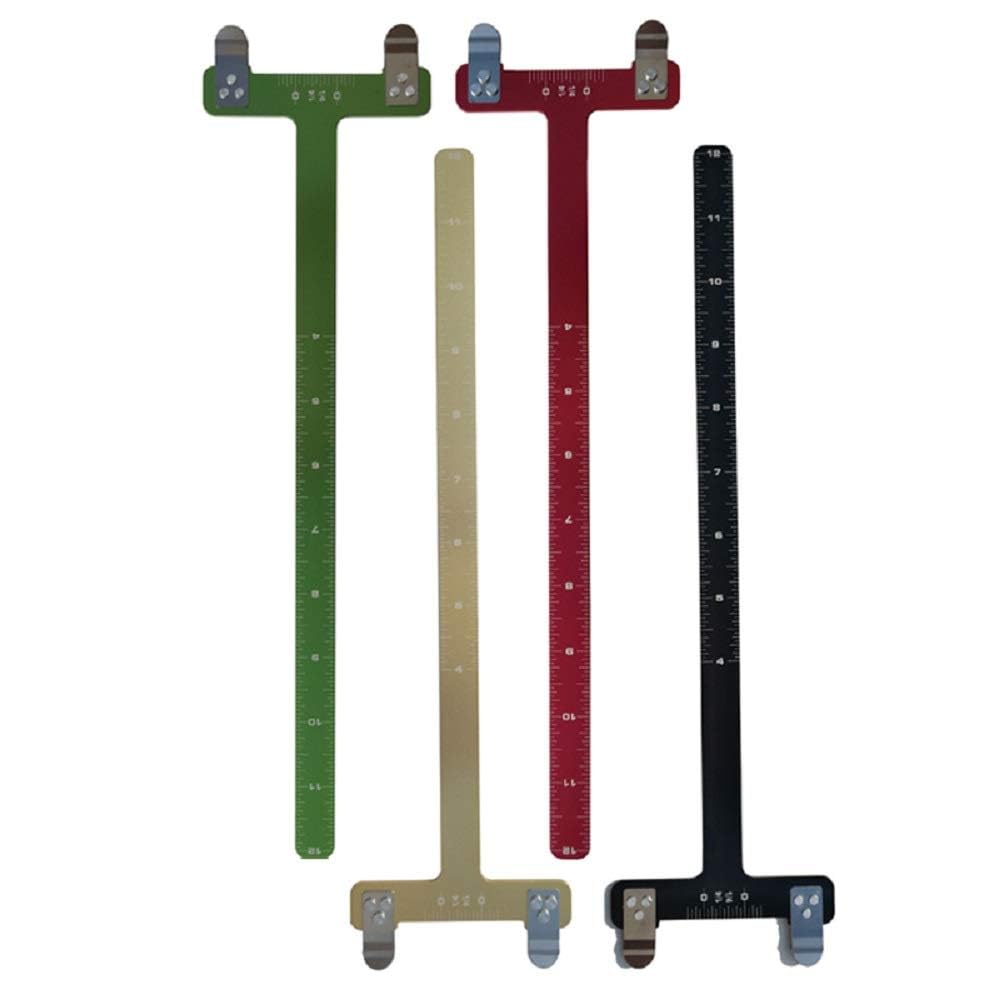 SHARROW Archery 12 Inch Bow Square T Ruler - Precision Measurement Tool for Compound & Recurve Bows (Green, T-Type) | Perfect for Bow Tuning, String Alignment & Arrow Rest Setup