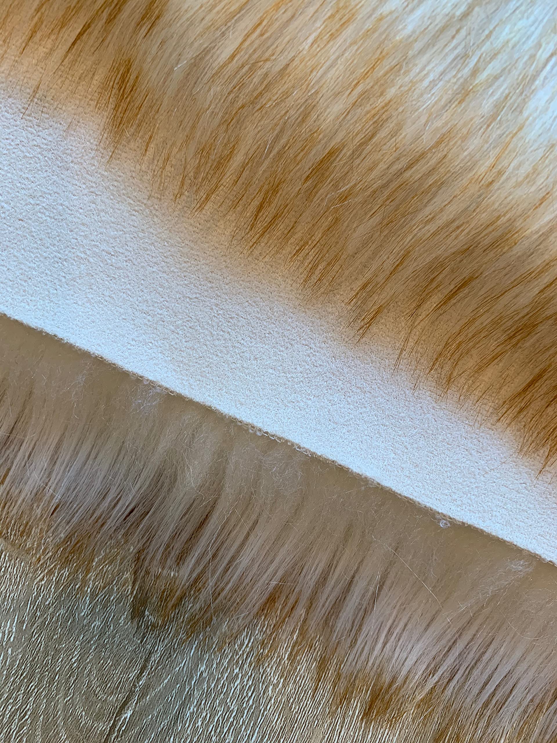 LAMBZY Faux Sheepskin Super Soft Hypoallergenic Silky Round Shag Rug - 5' White/Brown Tips Fluffy Area Rug for Living Room, Bedroom, Nursery, Sofa & Cozy Home Decor