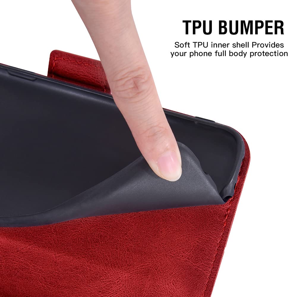 ASUWISH Leather Wallet Case with Card Holder & Tempered Glass Screen Protector for Xiaomi Mi 9T/Mi 9T Pro/Redmi K20/K20 Pro - Flip Cover Stand Case for Daily Use, Business Meetings & Travel Protection