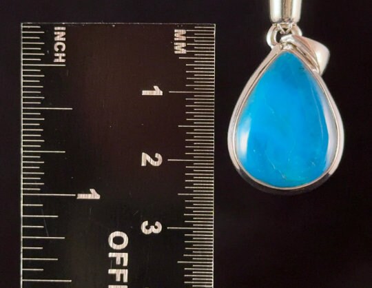 CHRYSOCOLLA Crystal Pendant Necklace - Natural Gem Silica & Blue Chalcedony Stone in Sterling Silver Teardrop Setting | Healing Crystal Jewelry for Meditation, Energy Work & Spiritual Gifts