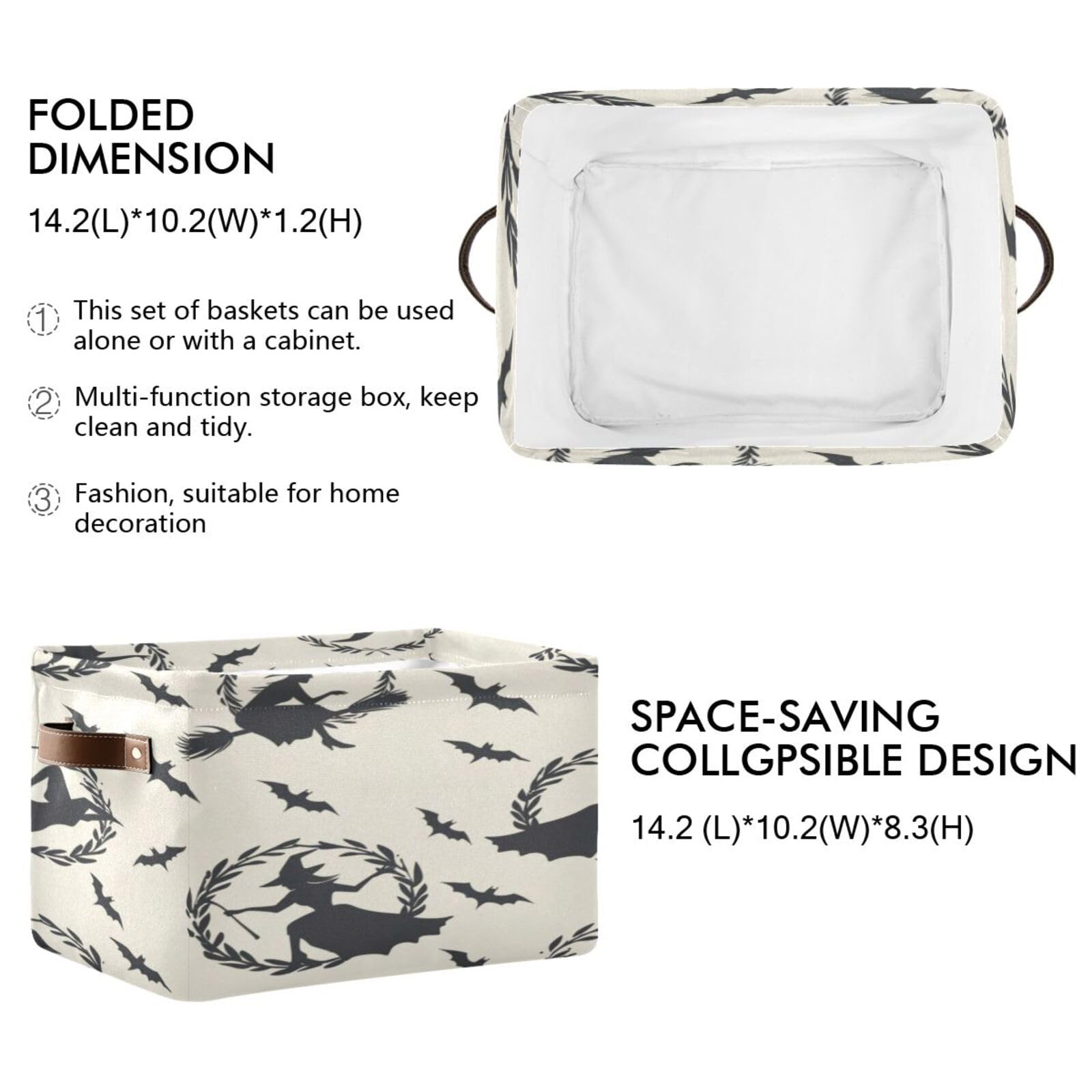 Large Fabric Storage Bins with Handles - Collapsible Closet & Shelf Organizers for Clothes, Toys | Home & Kids Room Storage