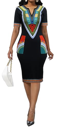 Black/African Print