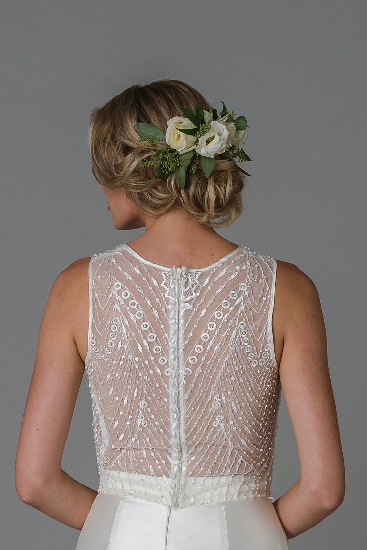 Lis Simon SS201 Beaded Embellished Bodice - Elegant Women's Party Dress for Weddings, Evening Gala & Special Occasions