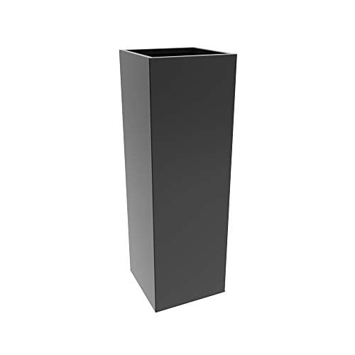 MK Designs Corten Steel Column Planters - Large Black Outdoor Planters 14