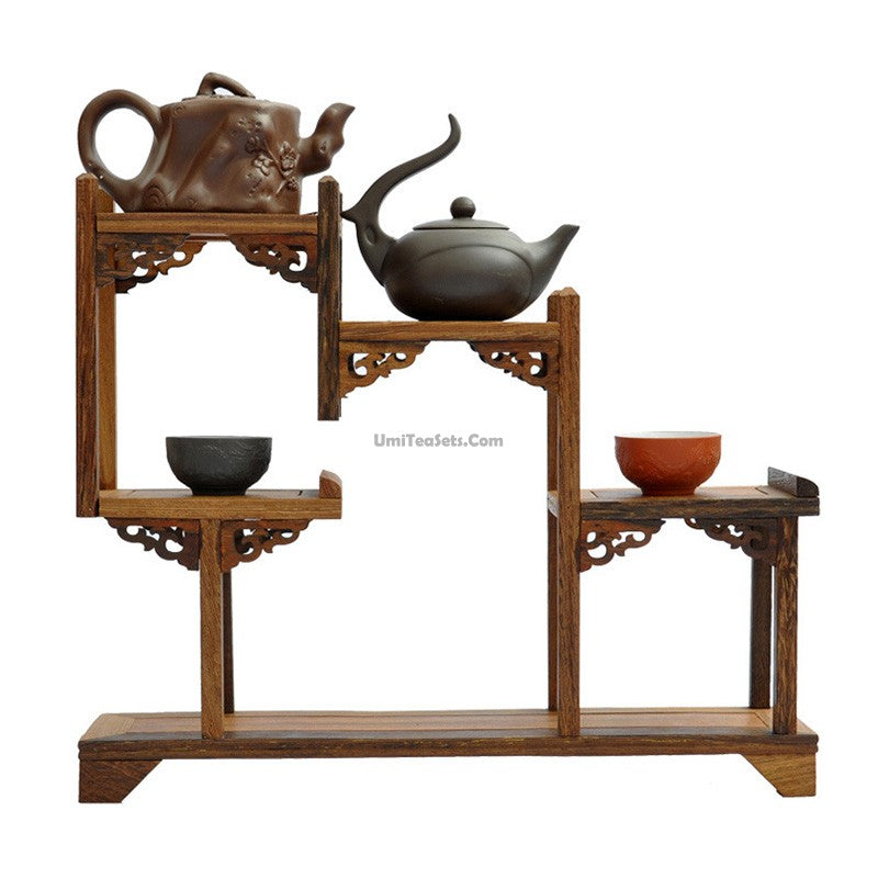 3-Tier Staircase Tea Set Stand - Elegant Display Organizer for Tea Cups, Pots & Accessories - Perfect for Tea Parties, Home Decor & Gift Giving