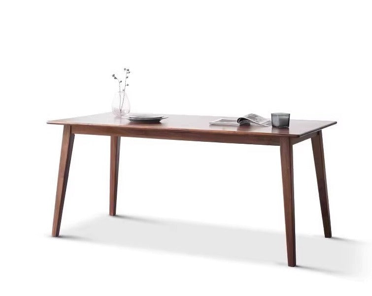 Premium Black Walnut Solid Wood Dining Table - Handcrafted Rustic Farmhouse Style - Perfect for Family Gatherings & Dinner Parties