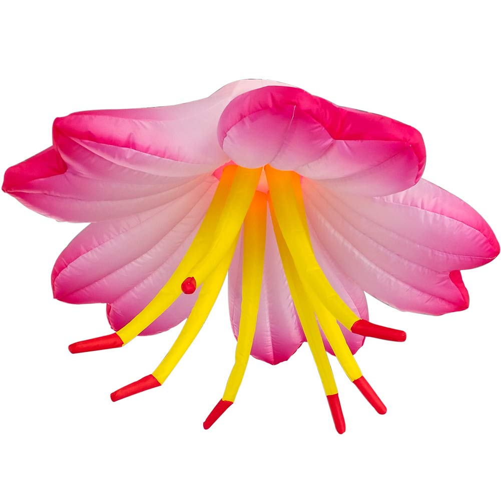 Sayok Giant Inflatable Flower Hanging Decorations - 6.56ft Remote Controlled with Built-in Air Blower for Ceiling, Party, Wedding, Concert & Event Decor (1PC) | Perfect for Indoor/Outdoor Celebrations, Stage Backdrops & Photo Booth Props