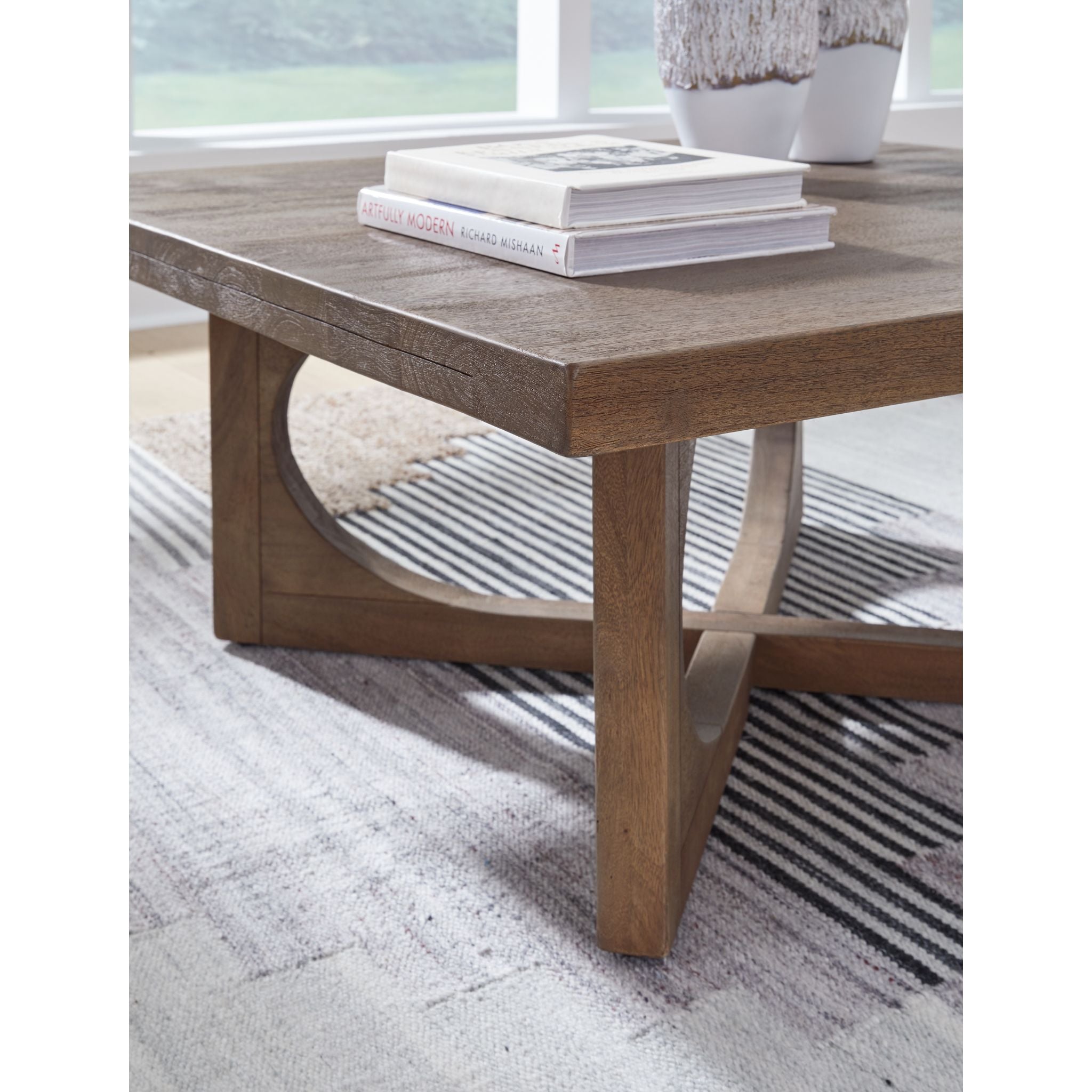 Abbianna Modern Square Coffee Table - Stylish & Durable Living Room Center Table for Small Spaces - Perfect for Coffee, Books & Decor