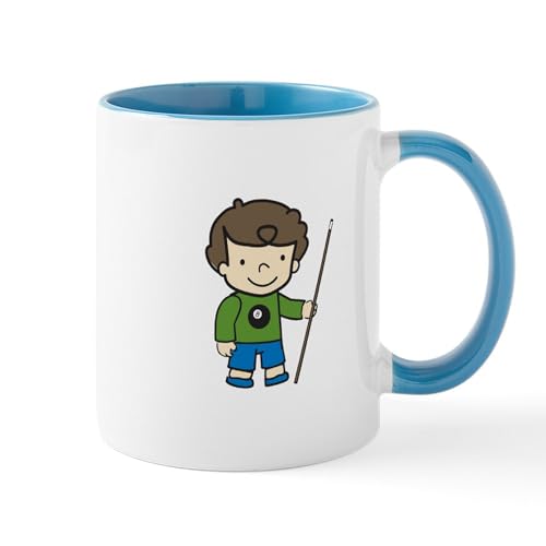 White/Blue Inside - Billiards Boy Mugs